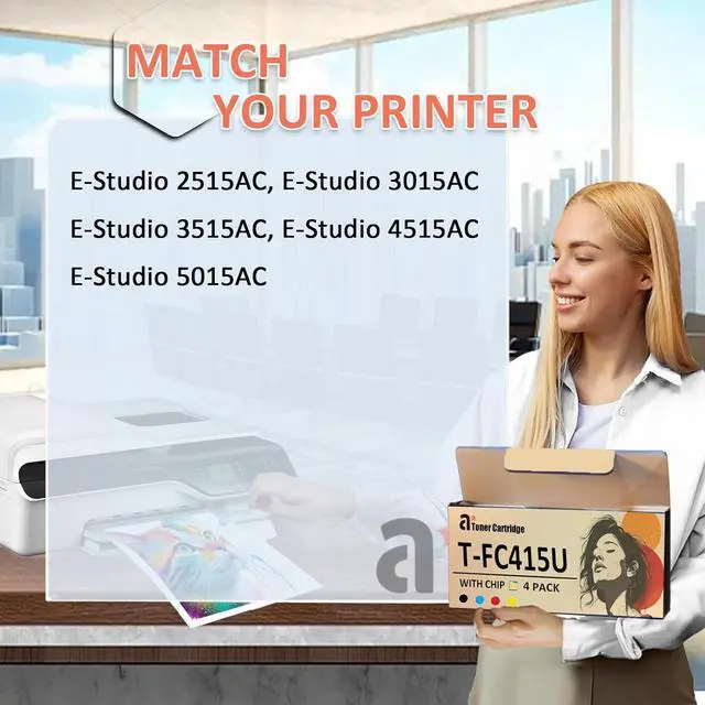 Alt view image 2 of 7 - Ennovor T-FC415U Toner Cartridges Replacement for Toshiba T-FC415U TFC415U Toner Cartridge Compatible for Toshiba E-Studio 2515AC 3015AC 3515AC 4515AC 5015AC Printers, 1 Black