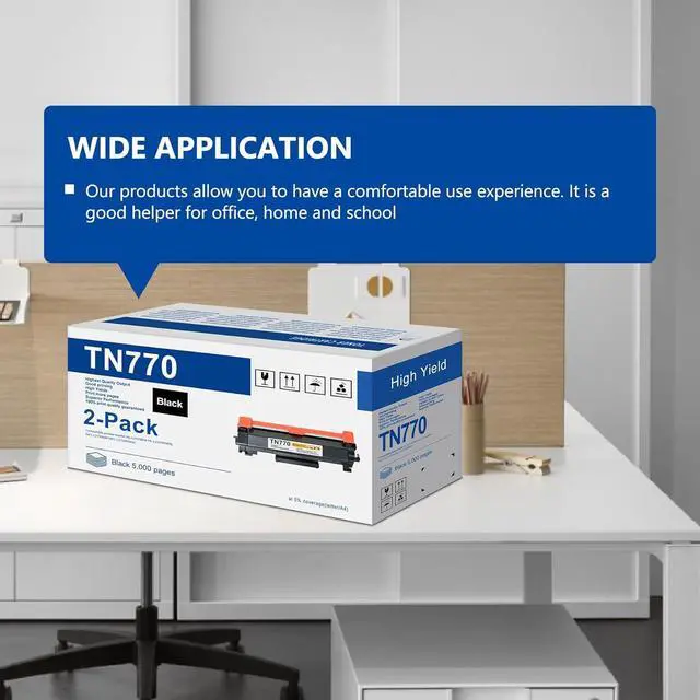 Alt view image 6 of 7 - Ennovor TN770 TN-770 High Yield Toner Compatible Replacement for Brother TN 770 Black Toner Cartridge for HL-L2370DW HL-L2370DWXL MFC-L2750DW MFC-L2750DWXL Printer (5000 Pages,2-Pack)
