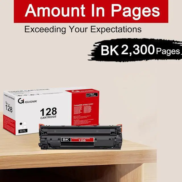 Alt view image 3 of 6 - Ennovor 1 Pack 128 3500B001 Black Toner Cartridge Compatible 128 Replacement for Canon 128 for Canon ImageCLASS MF4450 MF4570dw MF4870dn MF4400 MF4700 FAXPHONE L100 L190 Printer