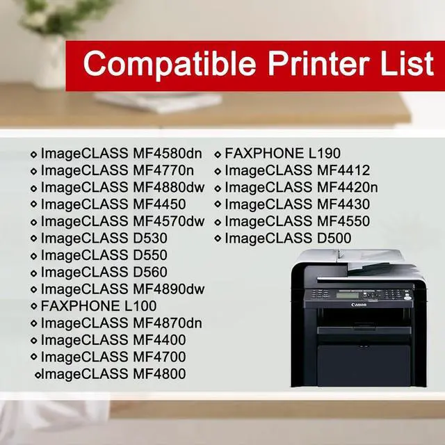 Alt view image 2 of 6 - Ennovor 1 Pack 128 3500B001 Black Toner Cartridge Compatible 128 Replacement for Canon 128 for Canon ImageCLASS MF4450 MF4570dw MF4870dn MF4400 MF4700 FAXPHONE L100 L190 Printer