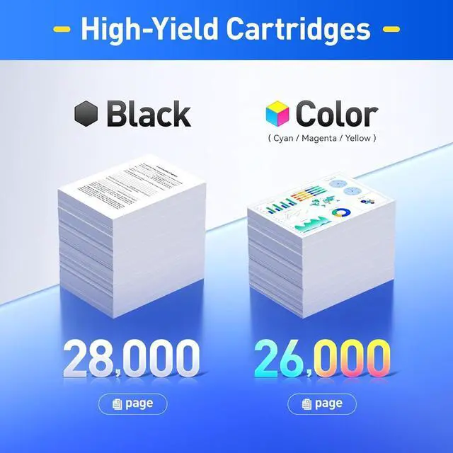Alt view image 3 of 6 - TN514 Toner Cartridge 4 Pack High Yield Compatible Replacement for Konica Minolta TN-514 TN514K TN514C TN514M TN514Y A9E8130 A9E8230 A9E8330 A9E8430 Bizhub C458 C558 C658 Printer ink Color Black copy