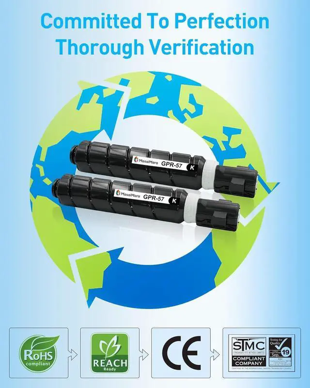 Alt view image 4 of 6 - Ennovor MasaiMara GPR-57 GPR57 0473C003 High Yield ( 42,100 Pages) Toner Cartridge for Canon imageRUNNER Advance 4525i 4535i 4545i 4551i 4535i 4545i 4551i Printers, Black 2-Pack