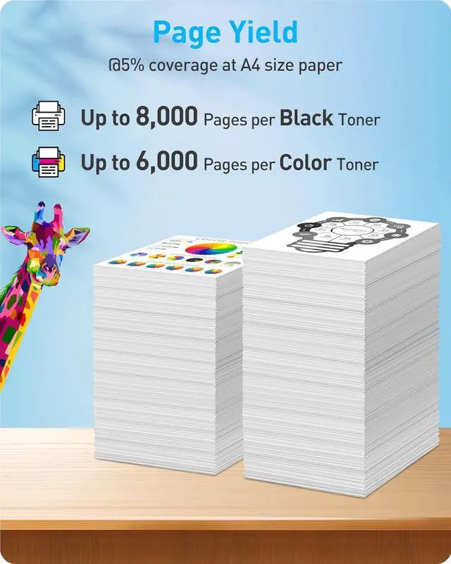 Alt view image 3 of 6 - Ennovor MasaiMara TK-5272 TK5272 TK-5272K TK-5272C TK-5272Y TK-5272M Compatible Toner Cartridges for Kyocera ECOSYS M6630cidn P6230cdn A4 Multifunctional Printer (4-Pack)