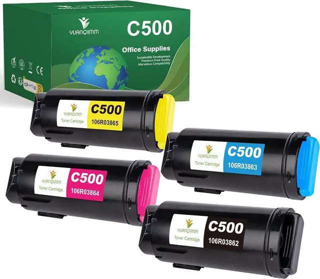 Main image of VersaLink C500/C505 Extra High Capacity Toner Cartridge 106R03869 106R03866 106R03867 106R03868 Replacement for Xerox Versalink C500 C505 Toner Work for C500 C505 C500DN C505DN Printer (4 Pack, BCMY)