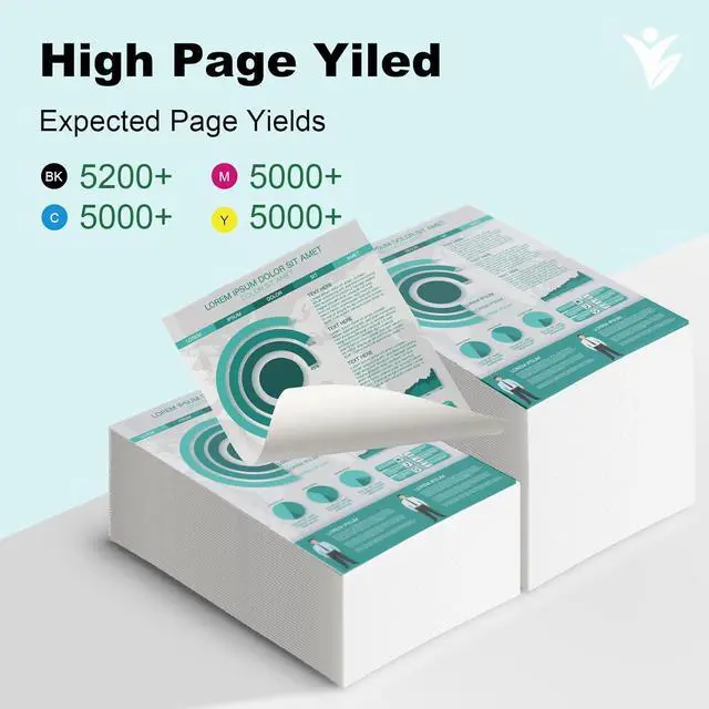 Alt view image 3 of 6 - VersaLink C500/C505 Extra High Capacity Toner Cartridge 106R03869 106R03866 106R03867 106R03868 Replacement for Xerox Versalink C500 C505 Toner Work for C500 C505 C500DN C505DN Printer (4 Pack, BCMY)