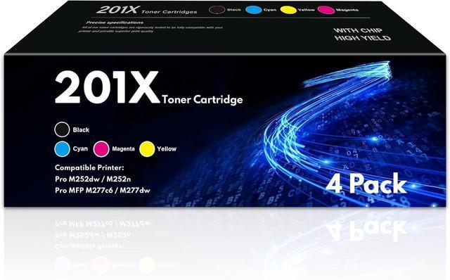 Main image of Ennovor 201X Toner Cartridges 4 Pack High Yield Replacement for HP 201X 201A CF400X CF401X CF402X CF403X Toner for Color MFP M277dw M277n M252n M277c6 M274n Printer (Black/Cyan/Magenta/Yellow)