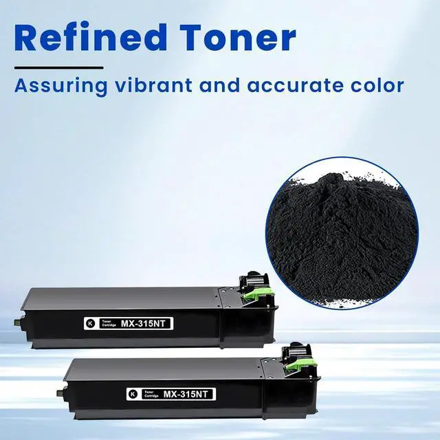 Alt view image 4 of 7 - Ennovor Vylent MX-315NT MX315NT Toner Cartridges 2-Pack Replacement for Sharp MX-315NT Toner Cartridge for MXM266N MXM316N MXM356N MX-M265N MX-M266N MX-M315N MX-M316N MX-M356N Printer Ink Black