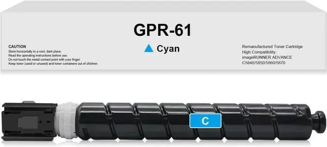 Main image of Ennovor Remanufactured GPR-61 GPR61 Toner Cartridge Replacement for Canon iR ADV DX C5840/5850/5860/5870 Printer(Cyan,1 Pack)