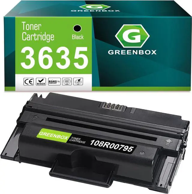 Main image of Ennovor GREENBOX Compatible 3635 108R00795 High Yield Toner Cartridge Replacement for Xerox Phaser 3635 MFP Printers (Black, 1 Pack) - 10,000 Pages