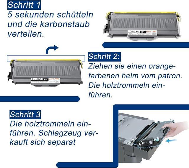 Alt view image 5 of 6 - 2 Pack TN330 Black Toner Cartridge High Yield Compatible TN330 Replacement for Brother DCP-7030 DCP-7040 DCP-7045N HL-2120 HL-2125 HL-2140 HL-2150 HL-2150N HL-2170 HL-2170W MFC-7040 MFC-7320 Printer