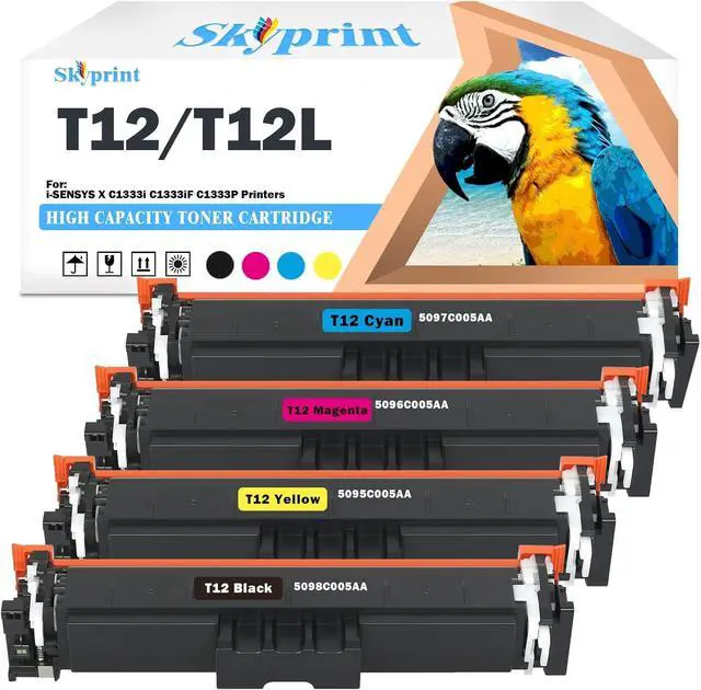 Main image of Ennovor T12 T12L High Capacity Toner Cartridge Compatible with Canon T12 Toner Cartridges use for Canon i-SENSYS X C1333i C1333iF C1333P 1333C Printer.(4-Pack Black Cyan Magenta Yellow)