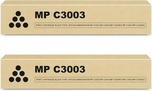 Main image of Ennovor MP C3003 Toner Black High Yield 2-Pack Replacement for Ricoh MP C3503 Black Toner Cartridge 841813 for MP C3003 MP C3503 MP C3004 MP C3504 MP C3004ex MP C3504ex Printer