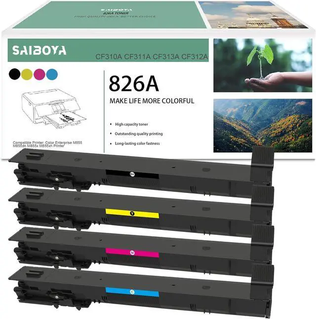 Main image of Ennovor 826A Toner Cartridge CF310A CF311A CF313A CF312A Compatible for Color Enterprise M855 M855dn M855x M855xh Printer (Black,Cyan,Magenta,Yellow 4 Pack)