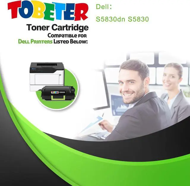 Alt view image 2 of 6 - ToBeter S5830 S5830dn Compatible Toner Cartridge (25,000 Pages) Replacement for 8XTXR Cartridge for Dell S5830dn S5830 Printers,1 Pack for S5830 S5830dn 8XTXR Extra High-Yield Toner Cartridge,Black