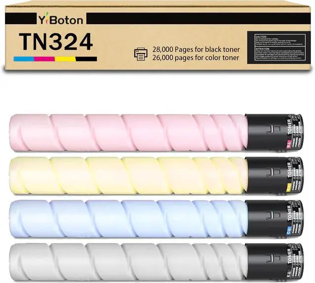 Main image of Ennovor High Yield TN-324 TN512 TN324 TN513 TN514 TN515 TN516 Toner Cartridge Compatible for Konica Minolta Bizhub C458 C558 C658 for C258 C308 C368 C454 C554 Printers (Black Cyan Magenta Yellow)