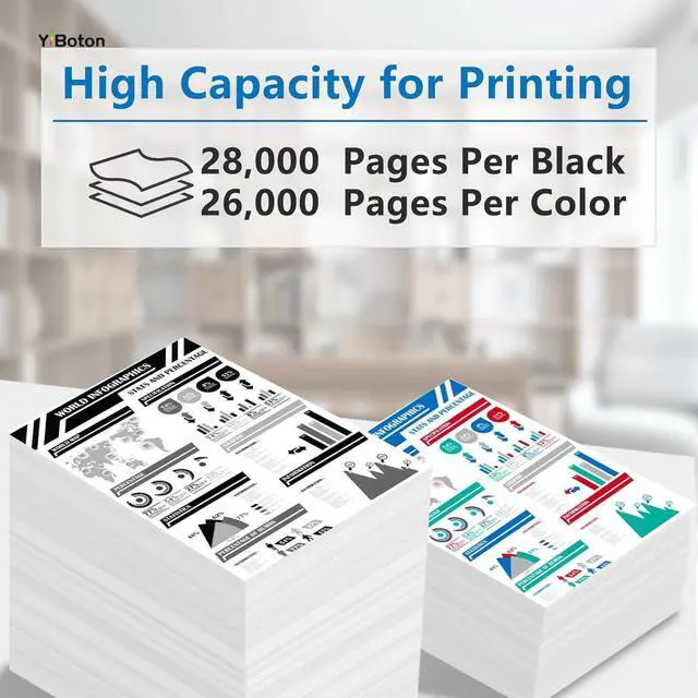 Alt view image 3 of 6 - Ennovor High Yield TN-324 TN512 TN324 TN513 TN514 TN515 TN516 Toner Cartridge Compatible for Konica Minolta Bizhub C458 C558 C658 for C258 C308 C368 C454 C554 Printers (Black Cyan Magenta Yellow)