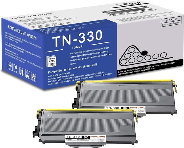 Main image of 2 Pack TN330 Black Toner Cartridge High Yield Compatible TN330 Replacement for Brother DCP-7030 DCP-7040 DCP-7045N HL-2120 HL-2125 HL-2140 HL-2150 HL-2150N HL-2170 HL-2170W MFC-7040 MFC-7320 Printer