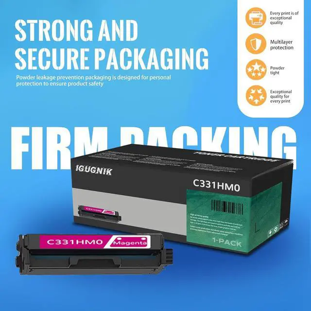 Alt view image 5 of 6 - Ennovor 1 Pack C331HM0 Magenta Toner Cartridge Replacement for Lexmark C331HM0 Work with MC3326adwe MC3326i C3326dw| C331HM0