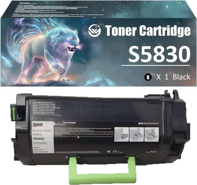 Main image of Ennovor S5830 Toner Cartridge Replacement for Dell 8XTXR 593-BBYT Black Toner Cartridges for Dell S5830dn Printer , 1 Pack(45,000 Pages)