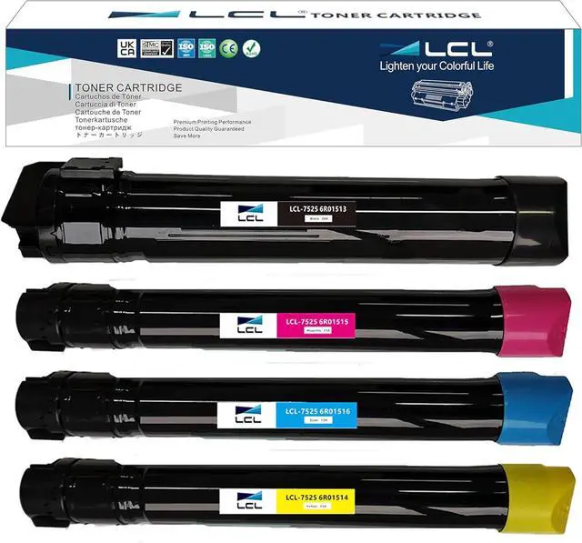 Main image of Ennovor LCL 7830 7525 Toner Cartridge High Yield Replacement for Xerox WorkCentre 7830 7835 7845 7855 7525 7530 7535 7545 7556 Compatible 006R01513 006R01514 006R01515 006R01516 Toner (KCMY)