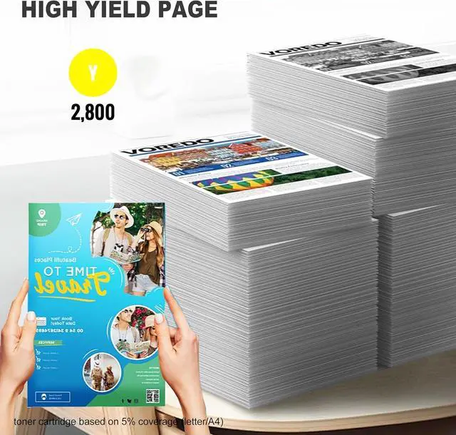 Alt view image 3 of 6 - 414A | W2022A Yellow Toner Cartridge (with chip) : 1 Pack 414A Toner Cartridge (2,800 Pages) Replacement for HP 414A for Pro M479fnw M479fdnm M479fdw M454dn M454dw M454nw M478f-M479f M453-M454 Printer