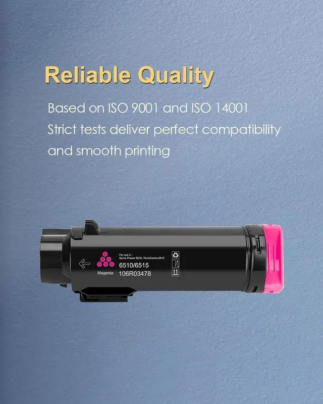 Alt view image 6 of 7 - Ennovor High Capacity 6510/6515 Remanufactured OEM Toner Cartridge Replacement for 106R03478 for Xerox Phaser 6510 6510N 6510DN WorkCentre 6515 6515N 6515DN Printer (1Pack,Magenta)