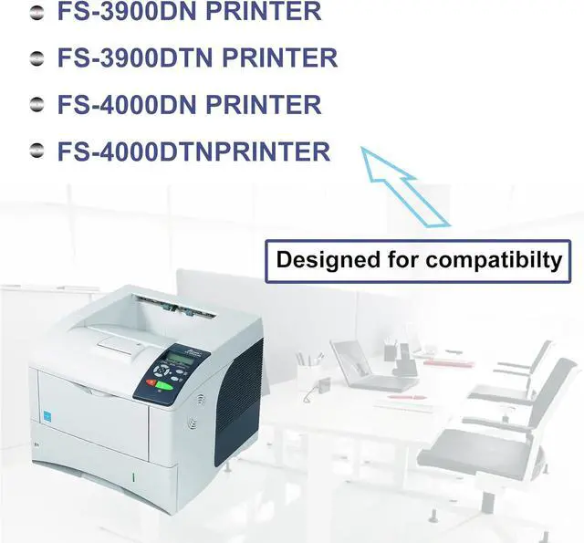 Alt view image 2 of 6 - Ennovor pgisoxt 1 Pack TK-322 1T02F90US0 Black Toner Cartridge High Yield Compatible TK-322 TK322 Replacement for Kyocera Mita FS-3900DN FS-3900DTN FS-4000DN FS-4000DTN Printer (up to 16,000 Pages)