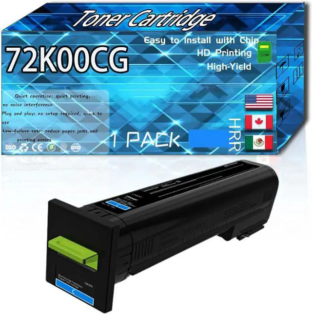 Main image of Ennovor 72K00CG Toner Cartridge Compatible for Lexmark CX820de CX820dtfe CX825de CX825dte Printers, High Production Replacement (1 Pack Cyan)
