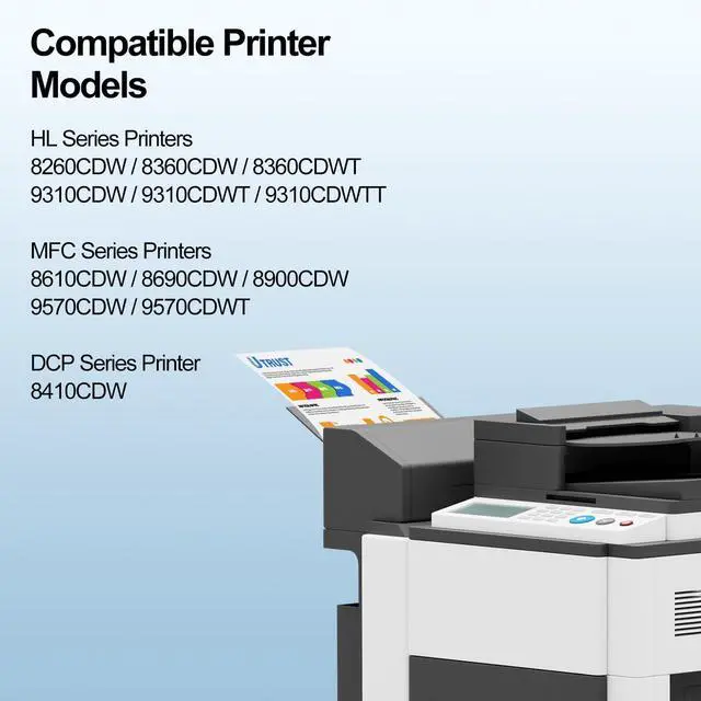 Alt view image 2 of 7 - Ennovor TN433 Toner Cartridge Replacement for Brother TN 433 TN-431 MFC-L8900CDW MFC-L8610CDW HL-L8360CDW HL-L8260CDW Printer Toner (TN433BK TN433C TN433M TN433Y, 4-Pack)