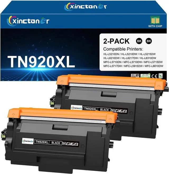 Main image of Ennovor TN920XL TN920 Toner Cartridge Compatible for Brother TN920 TN920XL TN-920XL TN920XXL Toner High Yield for Brother HL-L6210DW HL-L6210DWT HL-L5210DN HL-L5210DW HL-L5210DWT Printer (2 Pack)