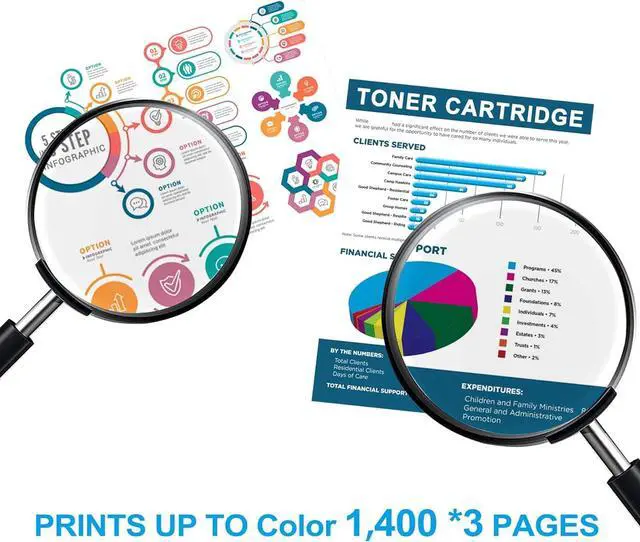 Alt view image 3 of 6 - Ennovor 125A Cyan Yellow Magenta 3-Pack Cartridges Replacement for HP 125A Toner Cartridge Laserjet CP1518ni CP1515n CP1215 CM1312nfi CM1312 MFP Printer ( CB541A CB543A CB542A)