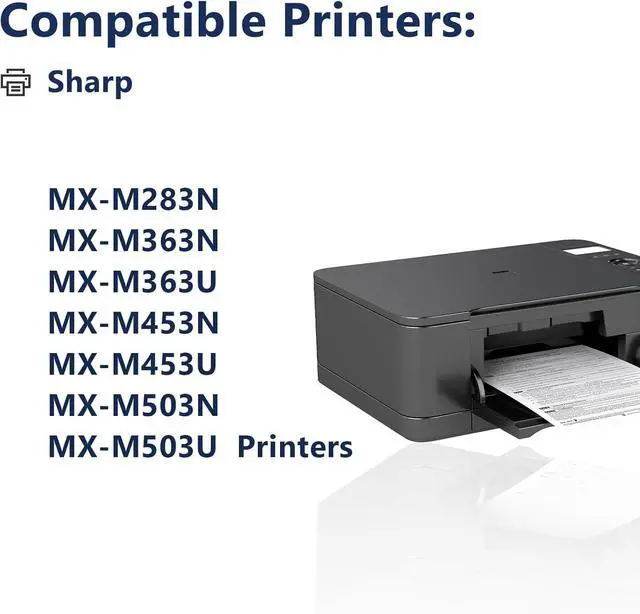 Alt view image 2 of 6 - Ennovor MX-500NT High Yield Toner Cartridge Compatible for Sharp MX-500NT Black Toner Replacement for MX-M283N MX-M363N MX-M363U MX-M453N MX-M453U MX-M503N MX-M503U Printer (2-Pack, Black)