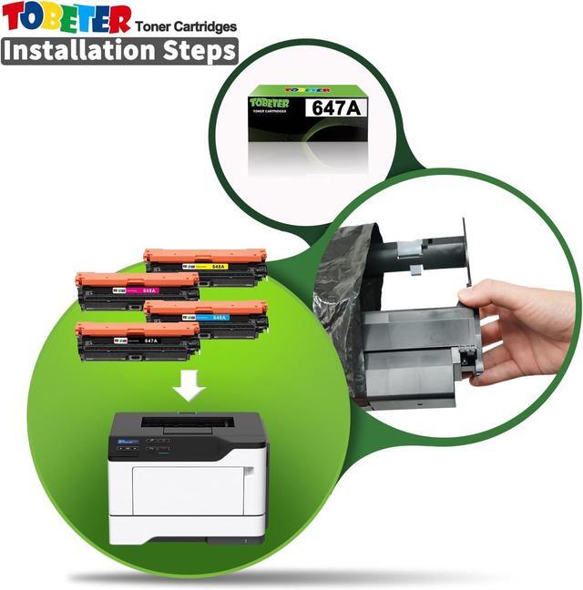 Alt view image 4 of 7 - Ennovor ToBeter 647A 648A Toner CE260A CE261A CE262A CE263A Remanufactured Toner Cartridge Compatible for HP Color Enterprise CP4025 CP4525 CP4025n CP4525n Printer Toner, 4 Pack, BCYM