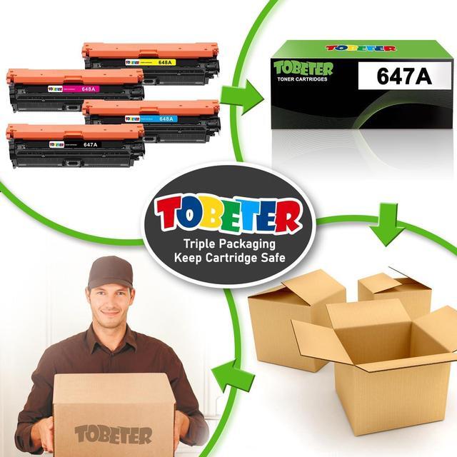 Alt view image 5 of 7 - Ennovor ToBeter 647A 648A Toner CE260A CE261A CE262A CE263A Remanufactured Toner Cartridge Compatible for HP Color Enterprise CP4025 CP4525 CP4025n CP4525n Printer Toner, 4 Pack, BCYM