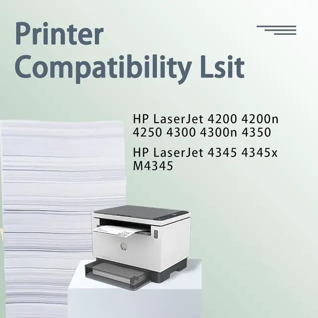 Alt view image 2 of 7 - Ennovor Q5942X 42X Black Toner Cartridge Compatible for HP Laser 4250TN 4250N 4250DTN 4350N 4350TN 4350DTN 4200 4240 4300 4345 M4345 Printer Q5942A Q5945A Q1338A Q5942X (1-Pack)
