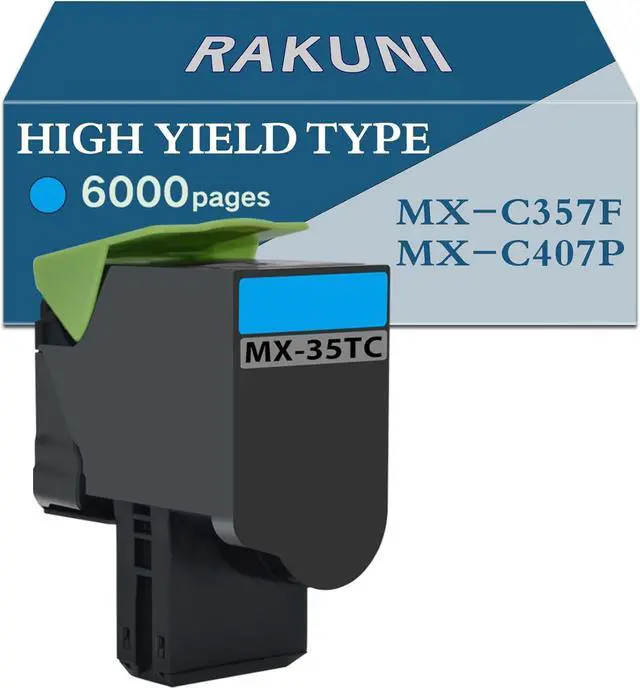 Main image of Ennovor MX-C35TC Cyan Compatible High Yield Toner Cartridge Replacement for Sharp MX-C35TB MX-C35TC MX-C35TM MX-C35TY, for Use in MX-C357F MX-C407P Printer (Cyan 6000 Pages)