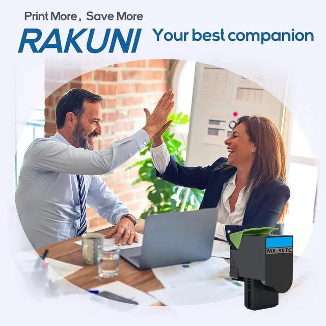 Alt view image 5 of 5 - Ennovor MX-C35TC Cyan Compatible High Yield Toner Cartridge Replacement for Sharp MX-C35TB MX-C35TC MX-C35TM MX-C35TY, for Use in MX-C357F MX-C407P Printer (Cyan 6000 Pages)