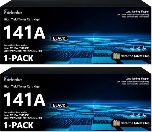 Main image of W1410A 141A Black Toner Cartridge with CHIP 2 Pack, 141A High Yield Black Toner Cartridge Remanufactured Replacement for HP Toner 141A W1410A for Laser MFP M139w M110w (7MD66F) M140w (7MD72F) Printer