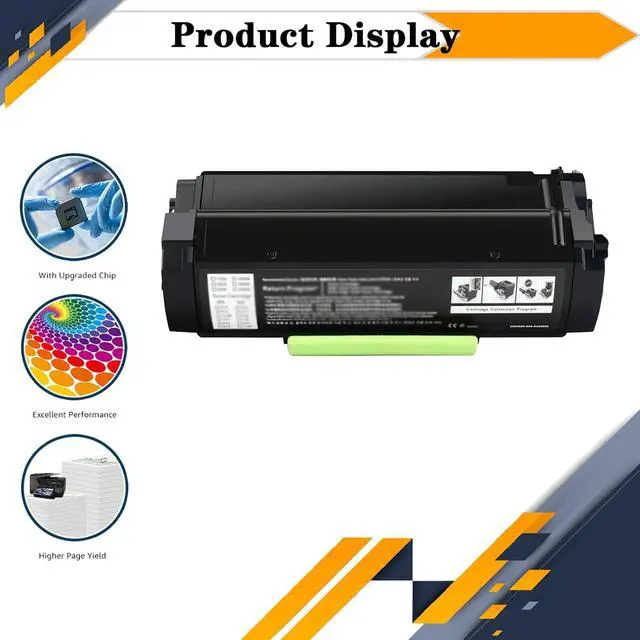 Alt view image 5 of 7 - Ennovor 56F1000 Toner Cartridge, Compatible for Lexmark MS321dn MS421dn MS421dw MS521dn MS621dn MS622de MX321adn MX321adw MX421ade MX521ade MX521de MX522adhe MX622ade MX622a 1 pcs