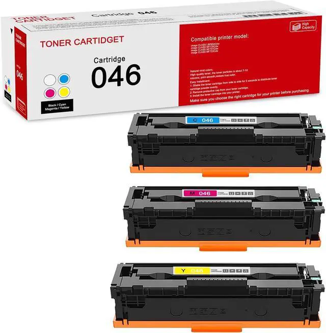 Main image of Ennovor 3 Pack 046 C/M/Y Toner Cartridge: Compatible CRG 046 C/M/Y Replacement for Canon Image Class LBP654Cdw Image Class MF735Cdw Image Class MF731Cdw Image Class MF733Cdw Printer