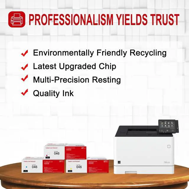 Alt view image 5 of 6 - Ennovor 3 Pack 046 C/M/Y Toner Cartridge: Compatible CRG 046 C/M/Y Replacement for Canon Image Class LBP654Cdw Image Class MF735Cdw Image Class MF731Cdw Image Class MF733Cdw Printer