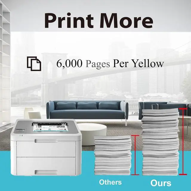 Alt view image 3 of 7 - TG Imaging (1xYellow) Replacement for HP 414X Toner Cartridge (Yellow Only) W2020X HP414X 4141XY HP Color Laser-Jet MFP Pro M454dw M479fdw M479fdn M454dn M479 M454 Toner Printer (Yellow, 1 Pack)