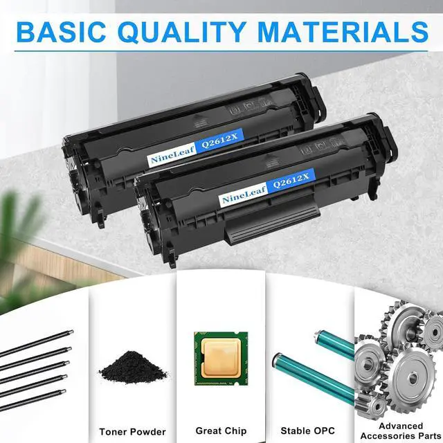 Alt view image 3 of 7 - Ennovor NineLeaf Compatible 4 Pack Q2612X/12X/2612/12 High Yield Black Toner Cartridge for Laserjet 1018, Laserjet 1020, Laserjet 1022, Laserjet 3050 All-in-One