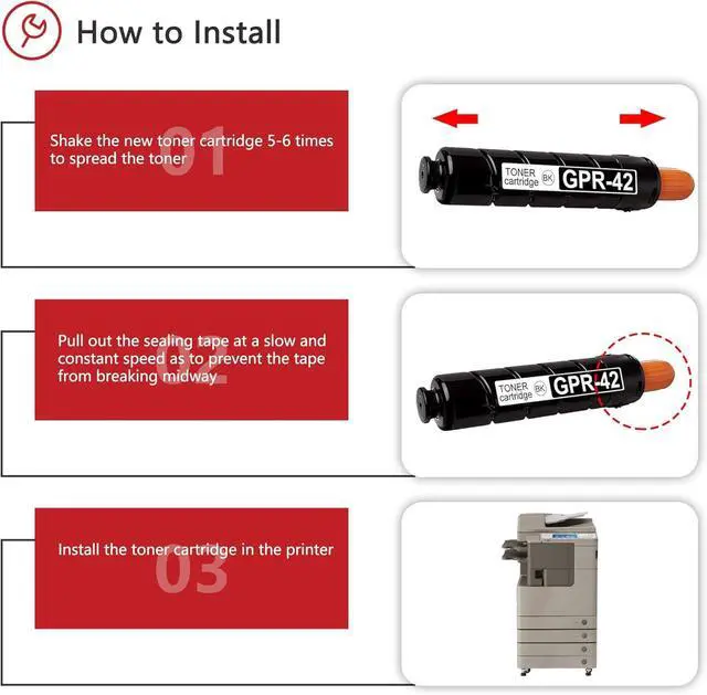 Alt view image 7 of 7 - Ennovor Compatible GPR-42 GPR42 4791B003AA Toner Cartridge BIGSPCE Replacement for Canon imageRunner Advance 4045 4051 4245 4251 Printer Toner (1 Pack, Black)