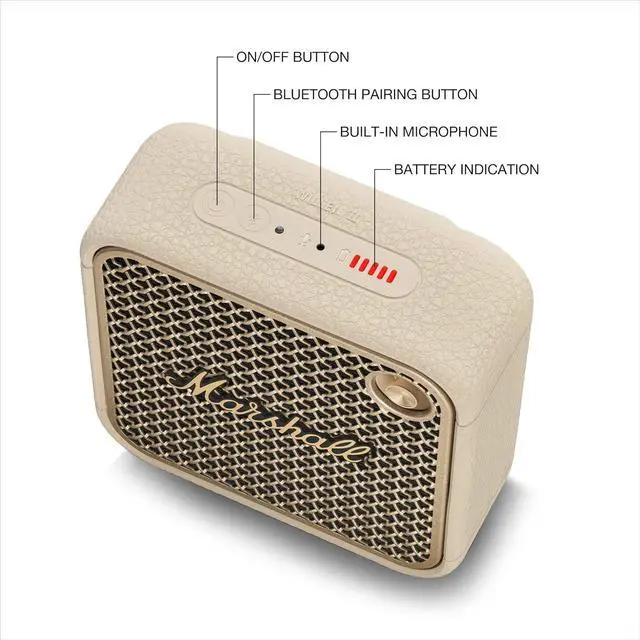 Alt view image 6 of 7 - Marshall Willen II Bluetooth Portable Speaker - Cream