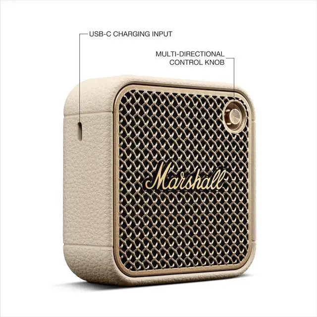 Alt view image 7 of 7 - Marshall Willen II Bluetooth Portable Speaker - Cream