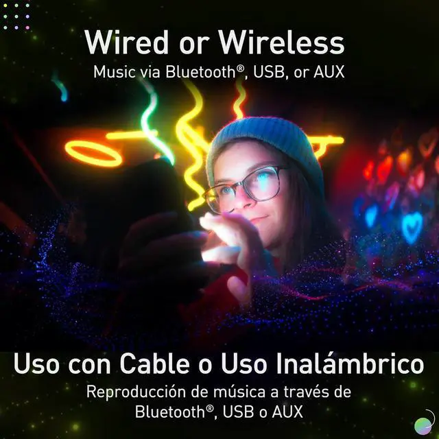 Alt view image 4 of 7 - Panasonic BMAX Portable Speaker Bluetooth, 75W Bass Boost Long Battery Life, Wireless, 7 Light Colors & 12 Patterns w/Flash & Strobe Plug-in Guitar & Host Karaoke Party, SC-BMAX5