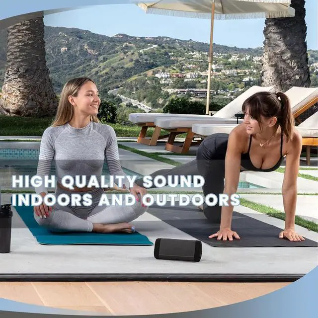 Alt view image 5 of 7 - OontZ Ultra Dual Portable Bluetooth Speaker 5.0 2-Pack  IPX7 Waterproof, 14W Enhanced Sound, 20-Hr Battery, 100ft Range, Deep Bass & Clear Audio, Durable for Shower, Pool, or Beach (Black)