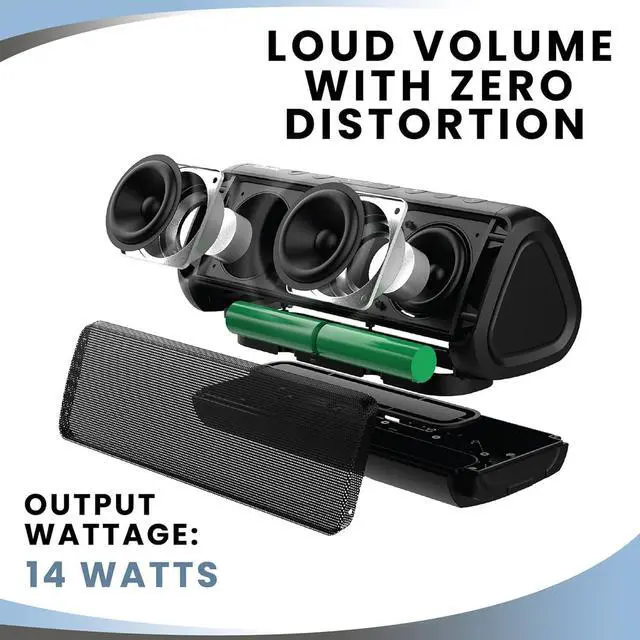 Alt view image 6 of 7 - OontZ Ultra Dual Portable Bluetooth Speaker 5.0 2-Pack  IPX7 Waterproof, 14W Enhanced Sound, 20-Hr Battery, 100ft Range, Deep Bass & Clear Audio, Durable for Shower, Pool, or Beach (Black)