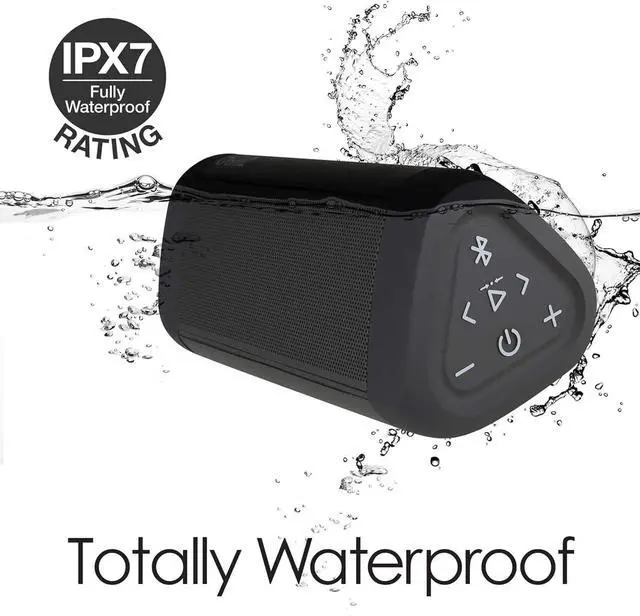 Alt view image 7 of 7 - OontZ Ultra Dual Portable Bluetooth Speaker 5.0 2-Pack  IPX7 Waterproof, 14W Enhanced Sound, 20-Hr Battery, 100ft Range, Deep Bass & Clear Audio, Durable for Shower, Pool, or Beach (Black)